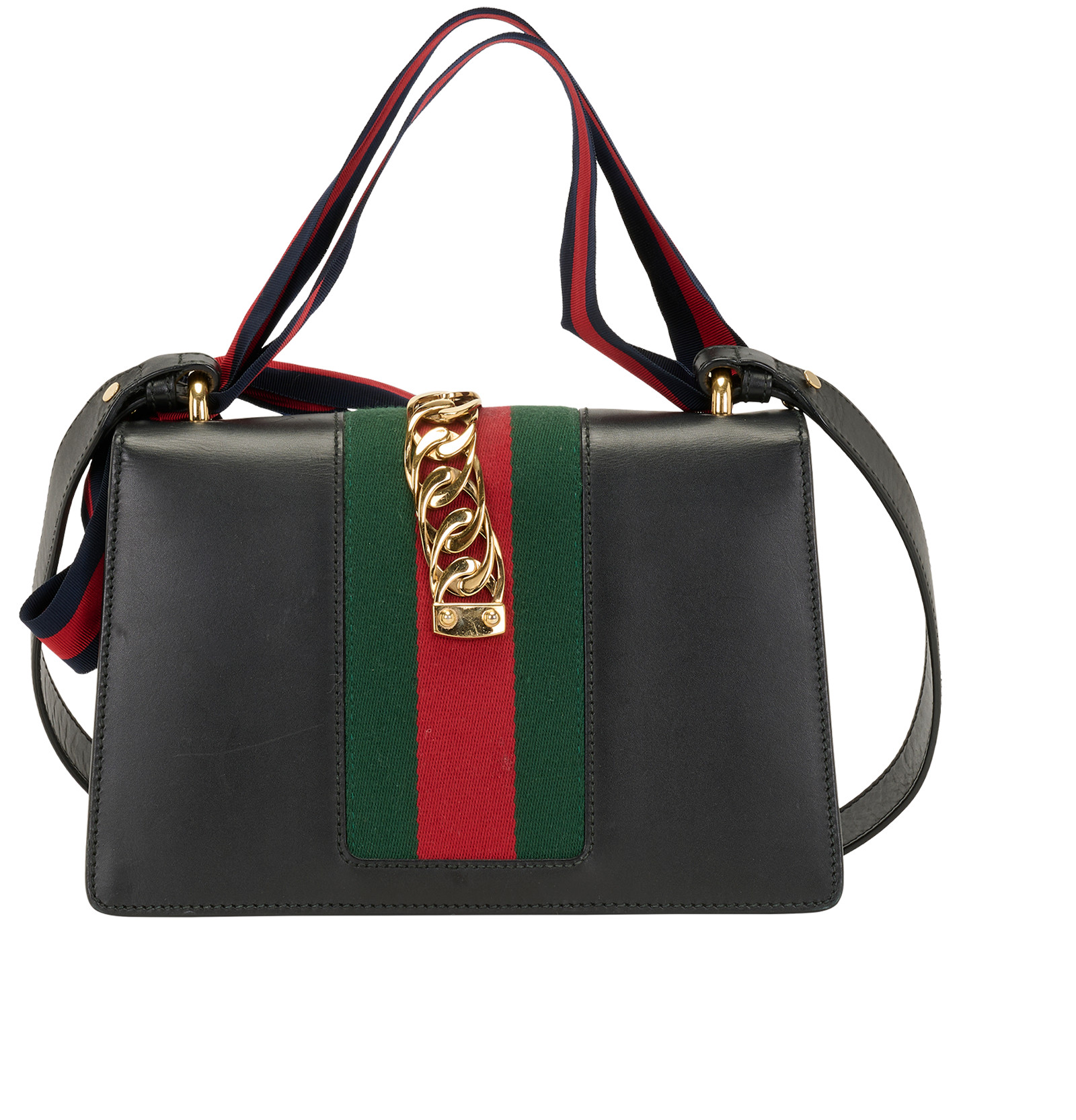 Small Sylvie, &pound;495, Handbags, Black, Leather, Back view
